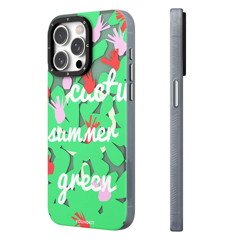 Apple iPhone 15 Pro Max Uyumlu Kılıf M-safe Şarj Özellikli Yaz Meyvesi Desenli Youngkit Fruity Flavour Serisi Kapak