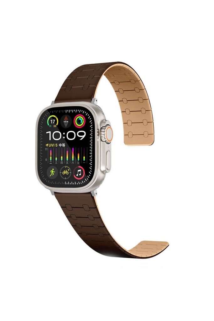 Apple Watch 44mm Uyumlu Zore KRD-111 Çizgili Desenli Silikon Kordon