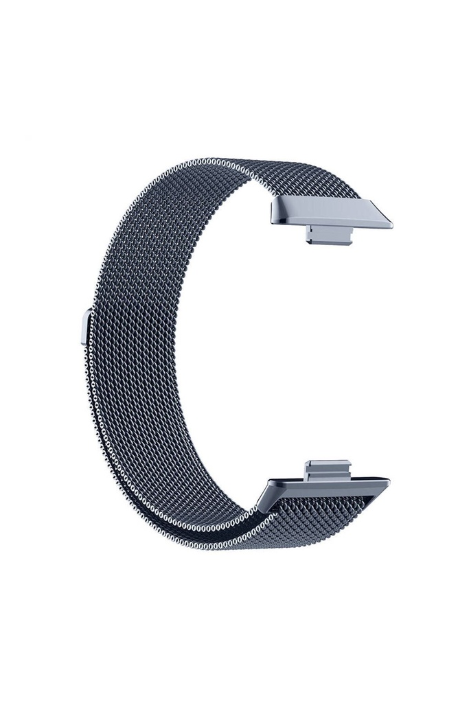 Huawei Watch Fit 3 Uyumlu Kordon Hasır Metal Örgü Mıknatıslı Zore KRD-01 Metal Kayış