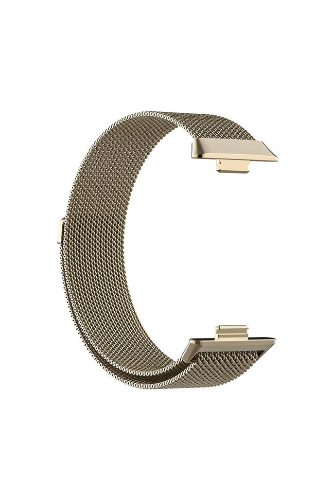 Huawei Watch Fit 3 Uyumlu Kordon Hasır Metal Örgü Mıknatıslı Zore KRD-01 Metal Kayış