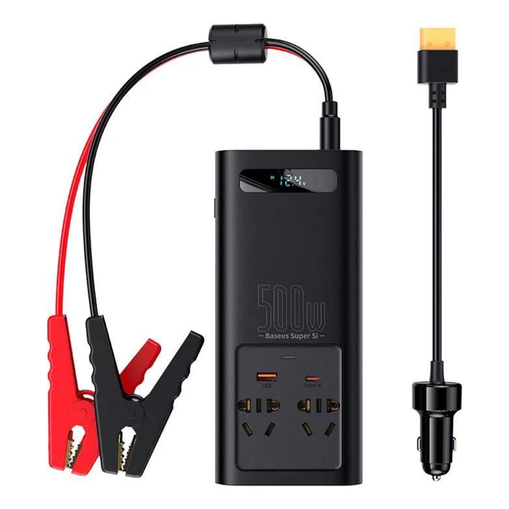 Baseus Super Si Power 500W İnverter Ac 220W Araç İçi Çakmaklık ve Aküden Çevirici Dönüştürücü