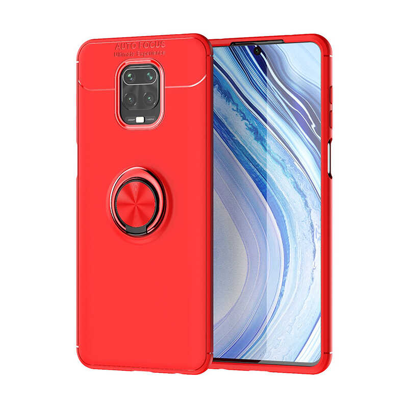 Xiaomi Redmi Note 9 Pro Uyumlu Kılıf Silikon Yüzüklü Yumuşak Zore Ravel Kapak