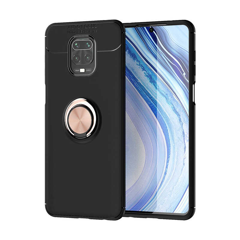 Xiaomi Redmi Note 9 Pro Uyumlu Kılıf Silikon Yüzüklü Yumuşak Zore Ravel Kapak