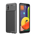 Samsung Galaxy A01 Core Uyumlu Kılıf Silikon Karbon Tasarımlı Esnek Zore Negro Kapak