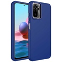 Xiaomi Redmi Note 10S Uyumlu Kılıf Metal Çerçeve ve Buton Tasarımlı Silikon Zore Luna Kapak