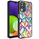 Samsung Galaxy A22 4G Uyumlu Kılıf Aynalı Desenli Kamera Korumalı Parlak Zore Mirror Kapak