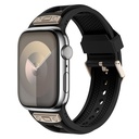 Apple Watch Ultra 49mm Uyumlu Kordon Zore KRD-117 Hava Alabilen Delikli Metal Süslemeli Desenli Silikon Kayış