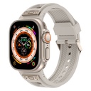 Apple Watch Ultra 49mm Uyumlu Kordon Zore KRD-117 Hava Alabilen Delikli Metal Süslemeli Desenli Silikon Kayış