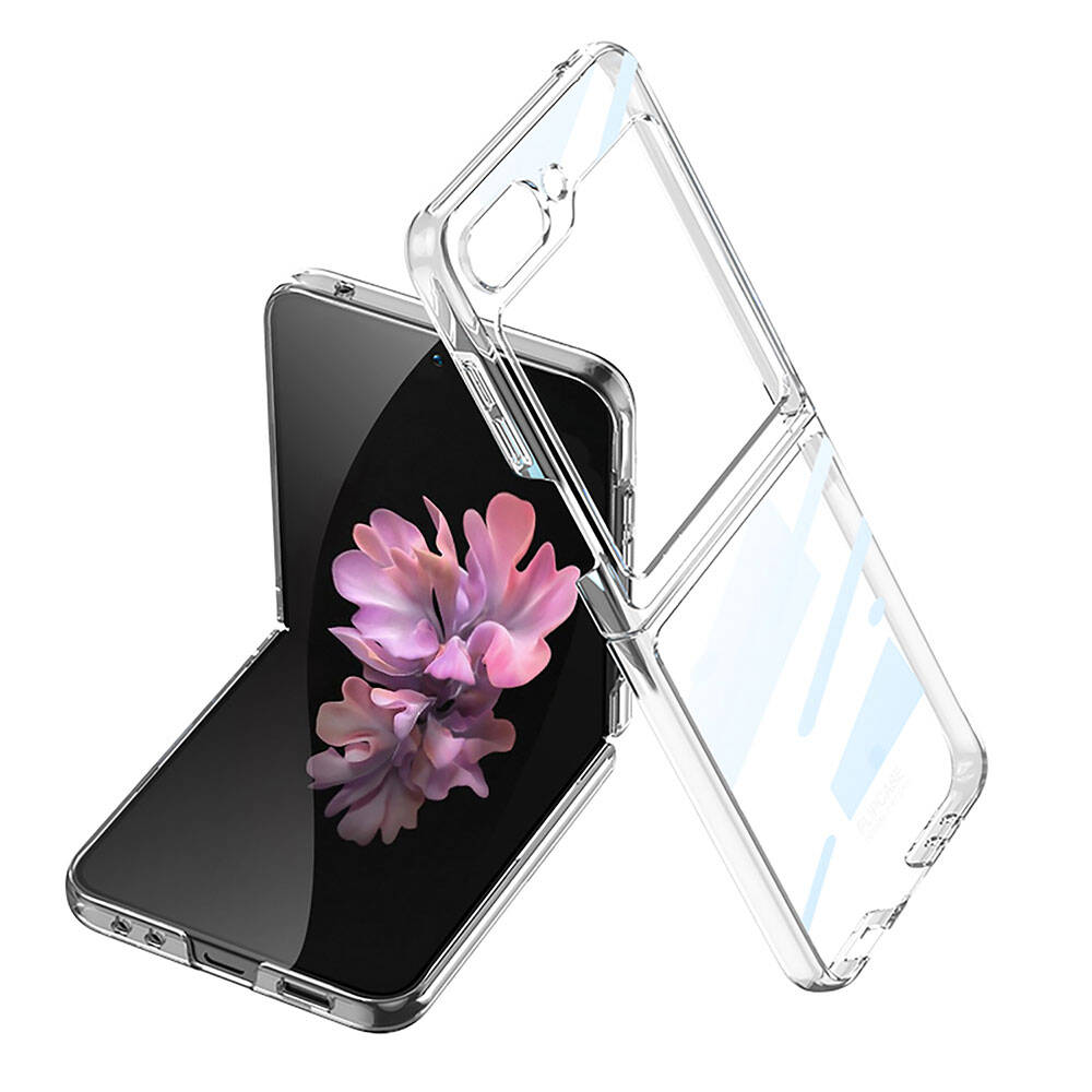 Samsung Galaxy Z Flip 6 Uyumlu Kılıf Sert PC Zore Full Camlı Luxury Zore Kıpta Kapak