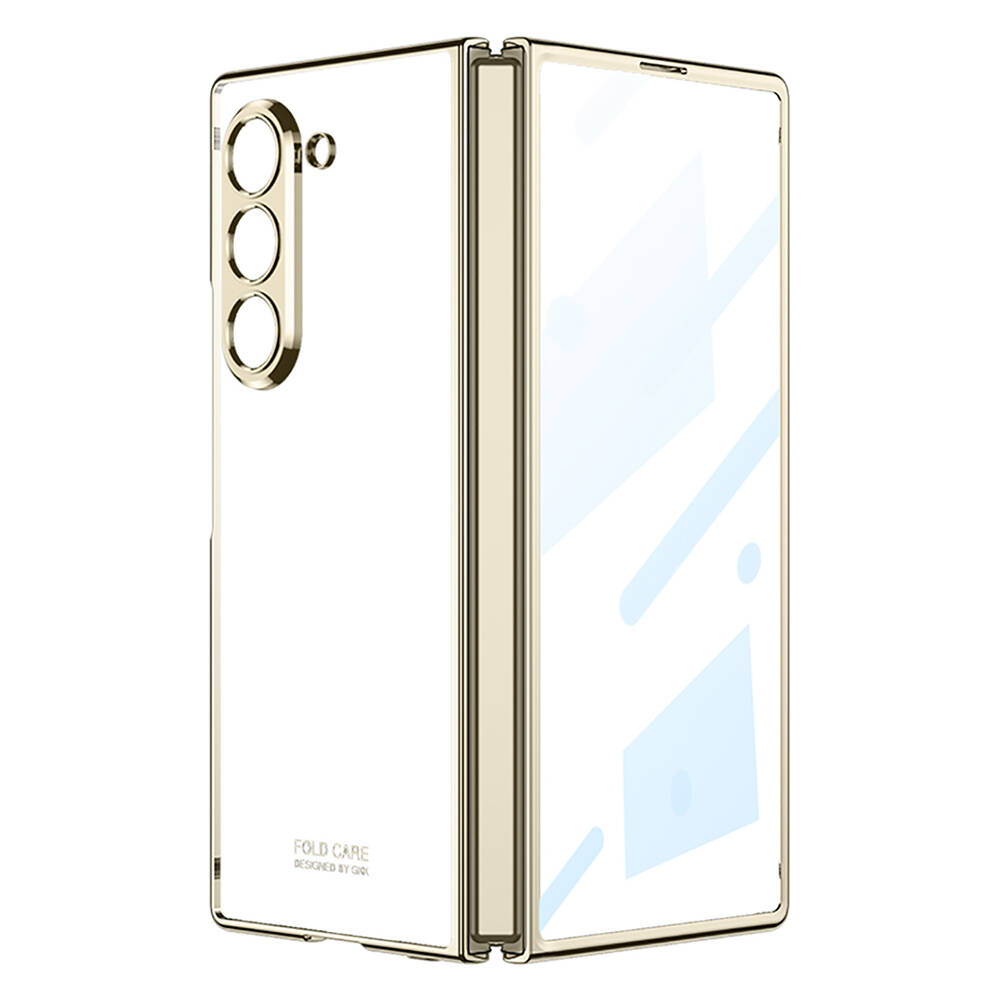 Samsung Galaxy Z Fold 6 Uyumlu Kılıf Sert PC Zore Full Camlı Kıpta Kapak