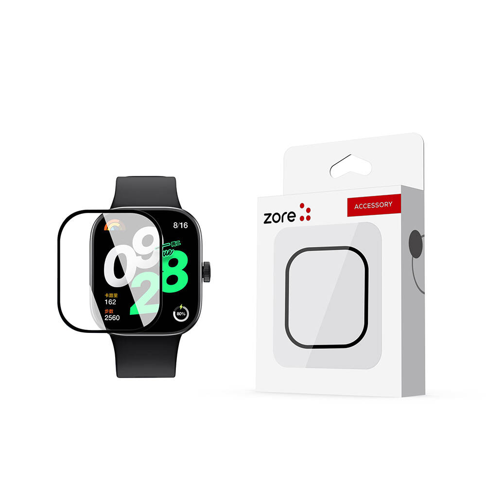 [RNZ-TA107392] Xiaomi Redmi Watch 4 Uyumlu Ekran Filmi Zore PMMA Pet Saat Ekran Koruyucu