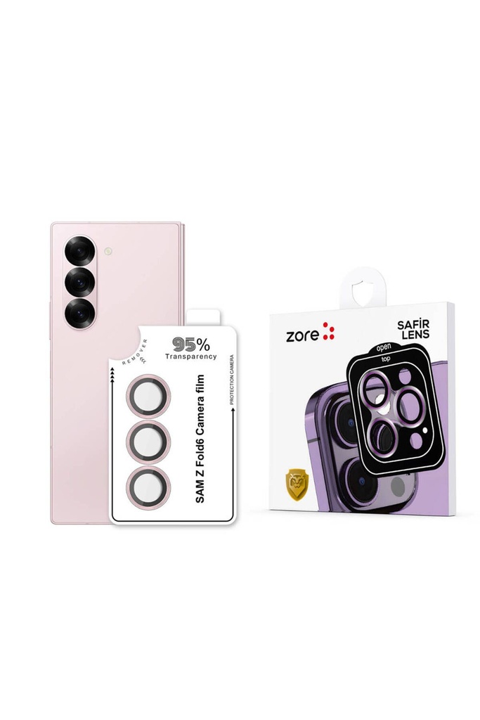 Samsung Galaxy Z Fold 6 Uyumlu Zore CL-11 Safir Parmak İzi Bırakmayan Anti-Reflective Kamera Lens Koruyucu
