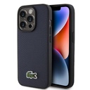 Apple iPhone 15 Pro Max Uyumlu Kılıf Lacoste Orjinal Lisanslı PU Pike Desenli Arka Yüzey İkonik Timsah Dokuma Logolu Kapak