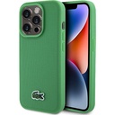 Apple iPhone 15 Pro Max Uyumlu Kılıf Lacoste Orjinal Lisanslı PU Pike Desenli Arka Yüzey İkonik Timsah Dokuma Logolu Kapak