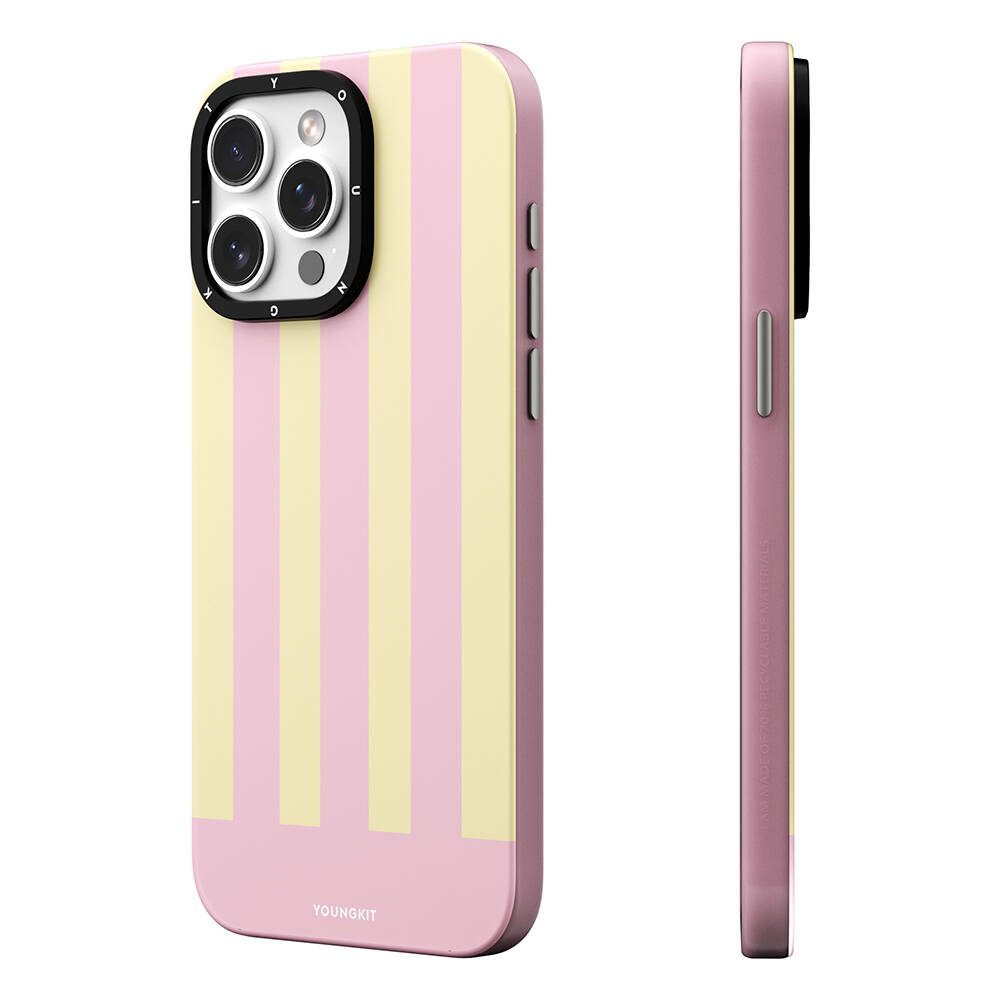 Apple iPhone 15 Pro Max Uyumlu Kılıf M-safe Şarj Özellikli Youngkit Striped Piano Keys Serisi Kapak