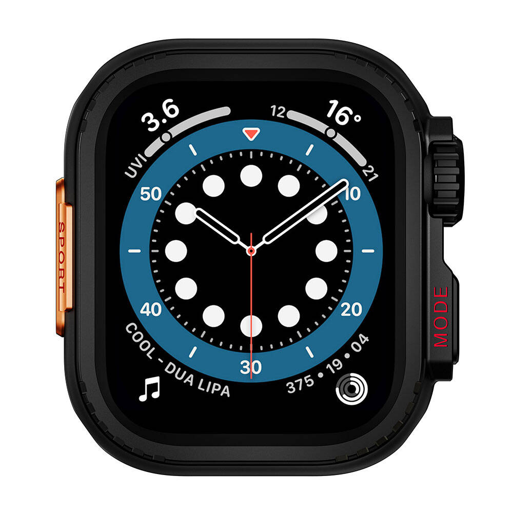 [RNZ-TA107480] Apple Watch 7 45mm to Apple Watch Ultra 49mm Uyumlu Kasa Dönüştürücü Zore Watch Gard 33 (Siyah)