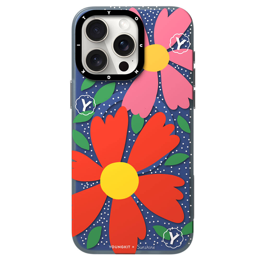 [RNZ-TA107298] Apple iPhone 14 Pro Uyumlu Kılıf M-safe Şarj Özellikli Sunshine Tasarımlı Youngkit Colorful Serisi Kapak