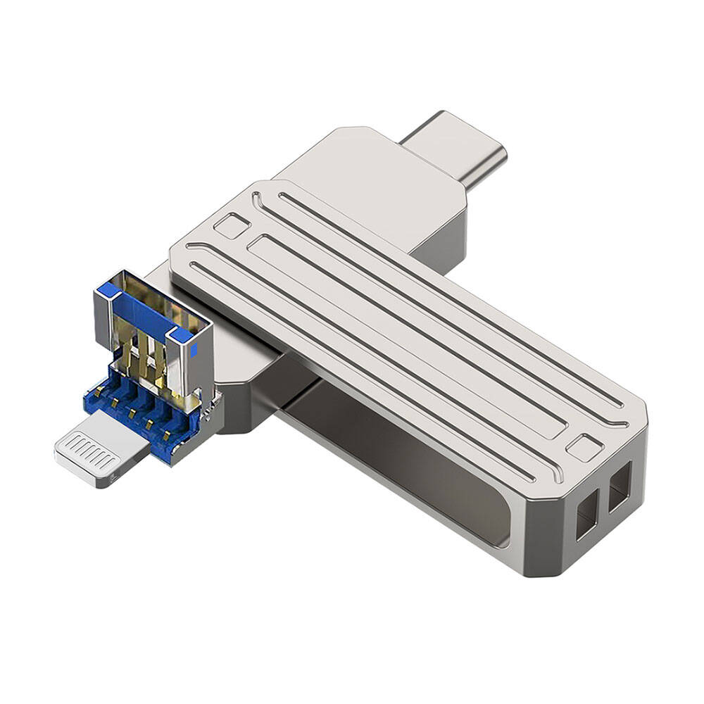 [RNZ-TA107575] Wiwu Wi-FD001 3in1 USB3.2 Sürücü Disk USB-A + Lightning + Type-C OTG 64 GB