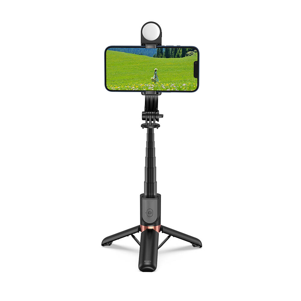 [RNZ-TA107286] Wiwu Wi-SE011 Dolgu Işıklı Teleskopik Tripod ve Mini Selfie Çubuğu
