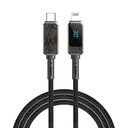Wiwu Wi-C038 Titan Serisi Lightning to Type-C PD 30W LED Dijital Göstergeli Şarj ve Data Kablosu 1.2M