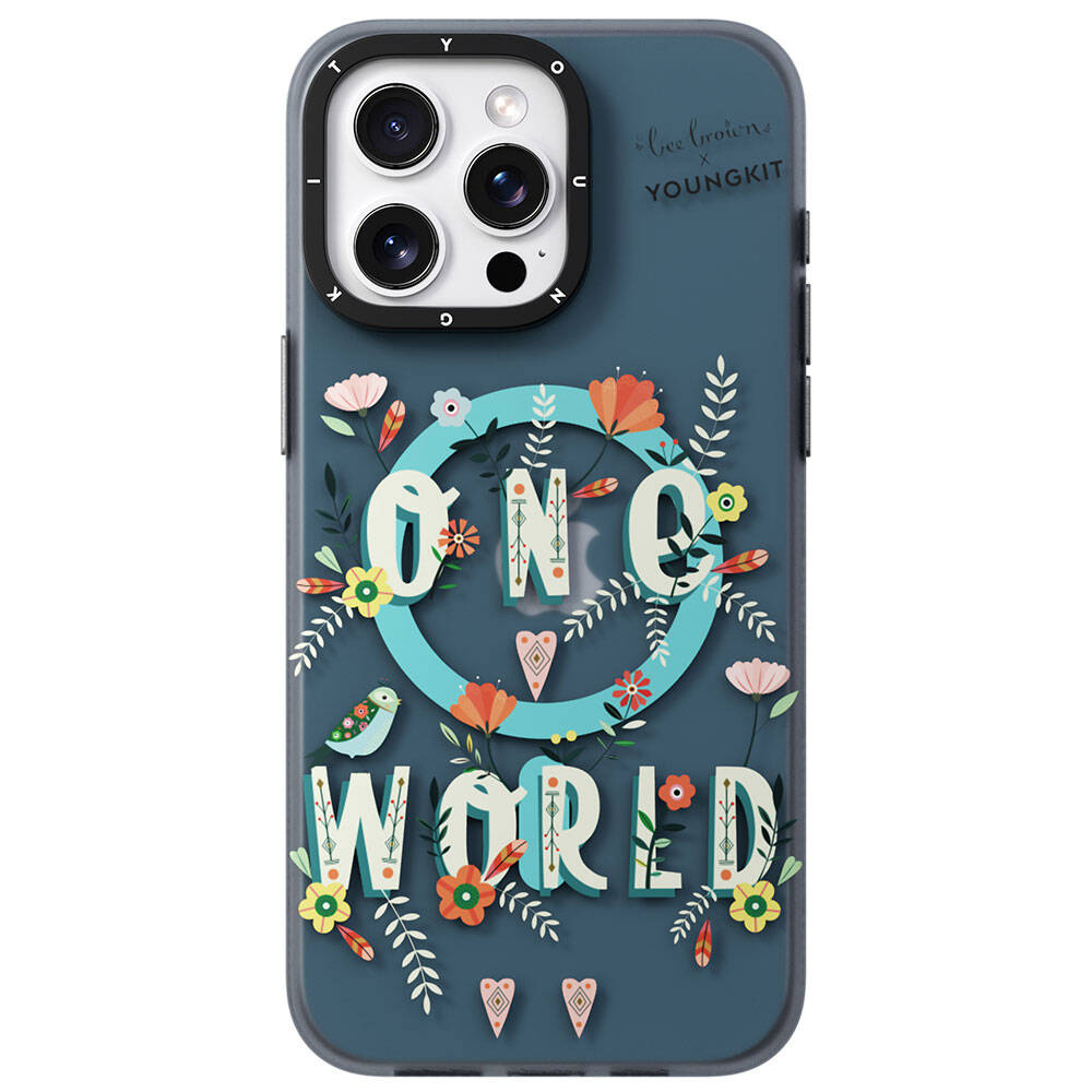 Apple iPhone 15 Pro Max Uyumlu Kılıf M-safe Şarj Özellikli Bee Brown Tasarımlı Youngkit Colorful Life Serisi Kapak