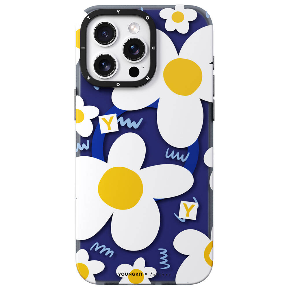 [RNZ-TA107307] Apple iPhone 15 Pro Uyumlu Kılıf M-safe Şarj Özellikli Sunshine Tasarımlı Youngkit Spring Breeze Serisi Kapak