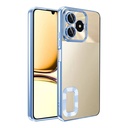 Realme C53 4G Uyumlu Kılıf Silikon Kamera Korumalı Renkli Şeritli Logo Gösteren Zore Omega Kapak