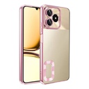 Realme C53 4G Uyumlu Kılıf Silikon Kamera Korumalı Renkli Şeritli Logo Gösteren Zore Omega Kapak