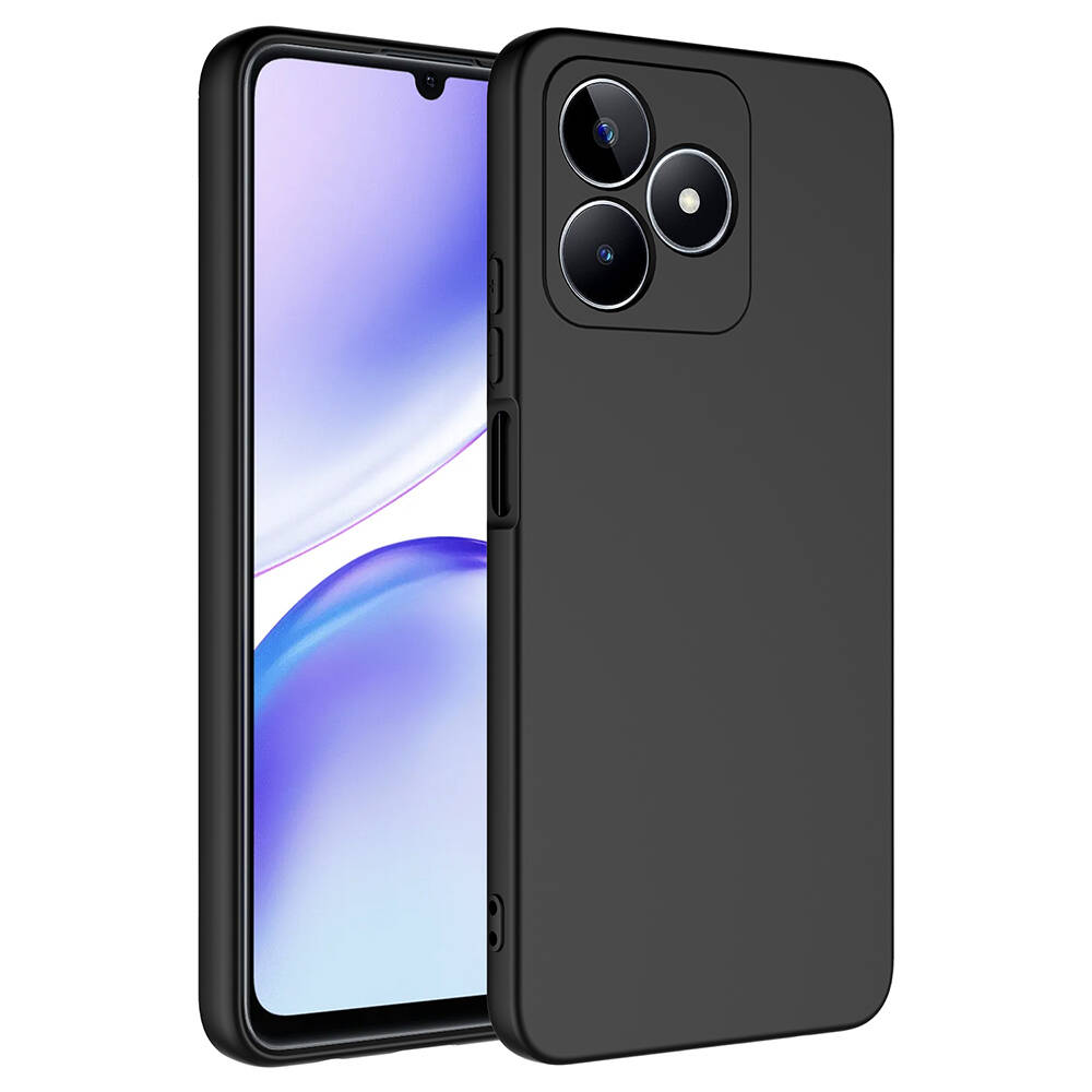 [RNZ-TA107071] Realme Note 50 Uyumlu Kılıf Silikon İçi Yumuşak Soft Yüzey Zore Mara Lansman Kapak
 (Siyah)