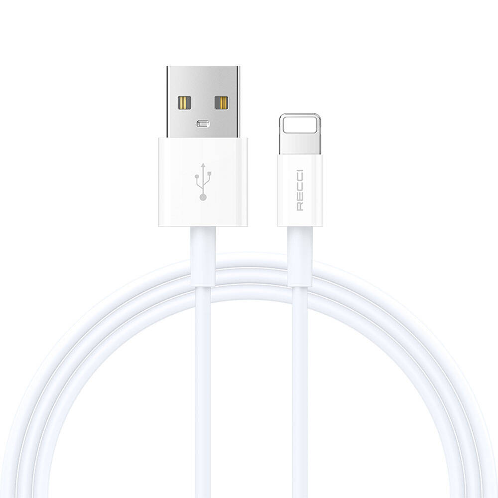 [ZTA107125] Recci RS06L USB-A to Lightning 2.4A Hızlı Şarj Özellikli Data ve Şarj Kablosu 1M
