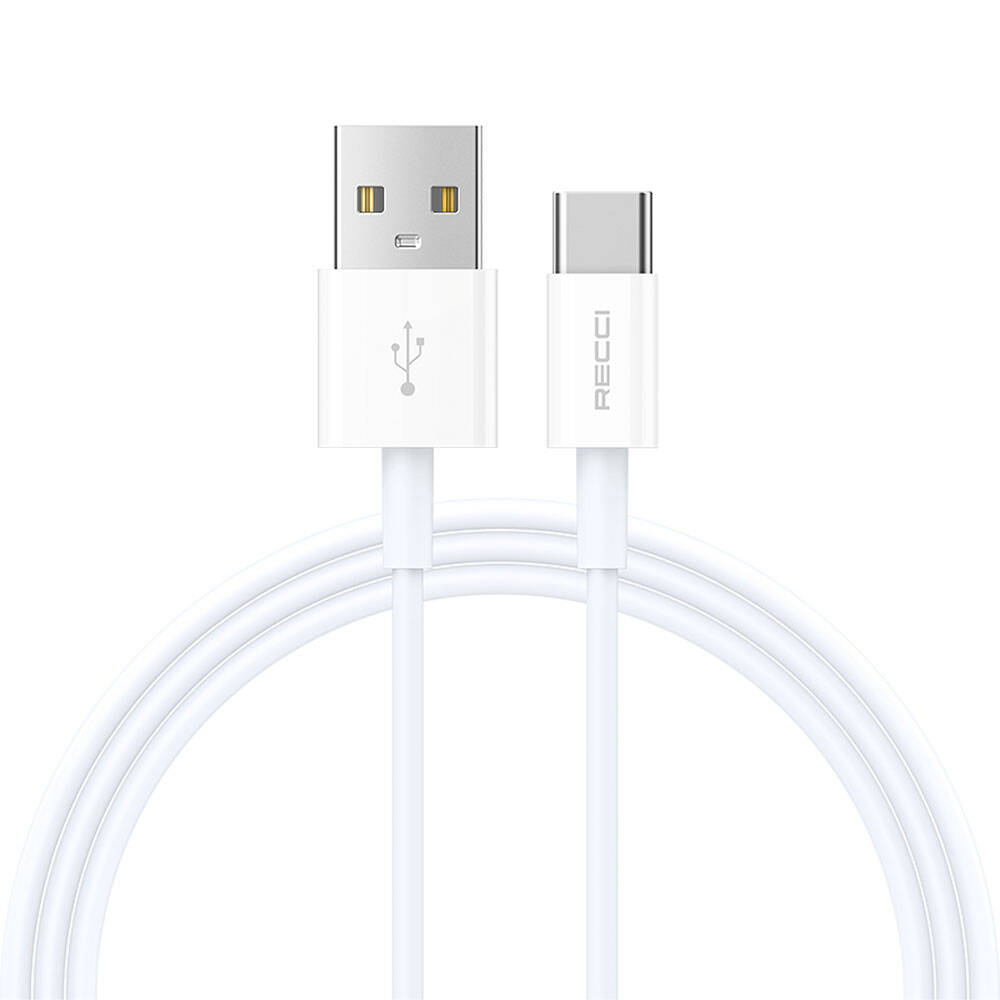 [ZTA107126] Recci RS06C USB-A to Type-C 3A Hızlı Şarj Özellikli Data ve Şarj Kablosu 1M