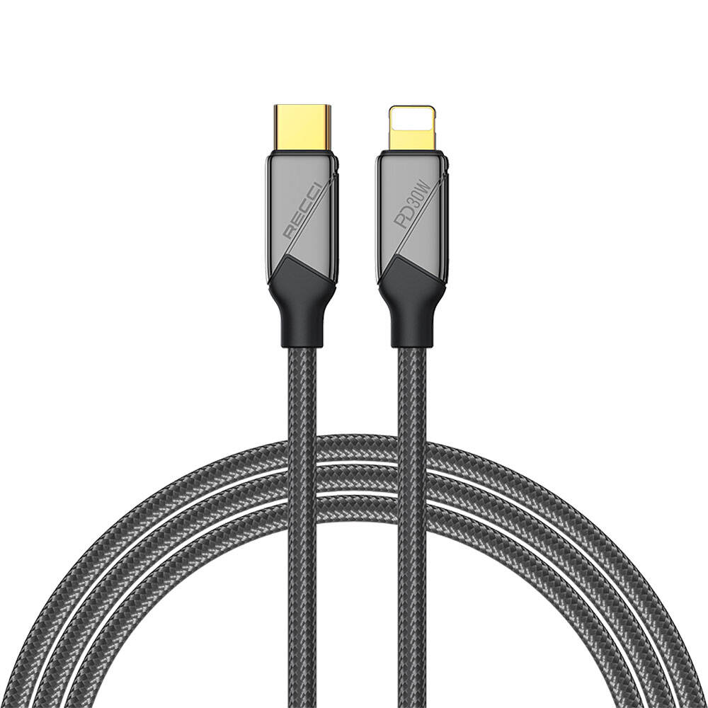 [ZTA107129] Recci RS18CL Voyage Serisi Type-C to Lightning PD 30W Hızlı Şarj Özellikli Data ve Şarj Kablosu 1.5M
