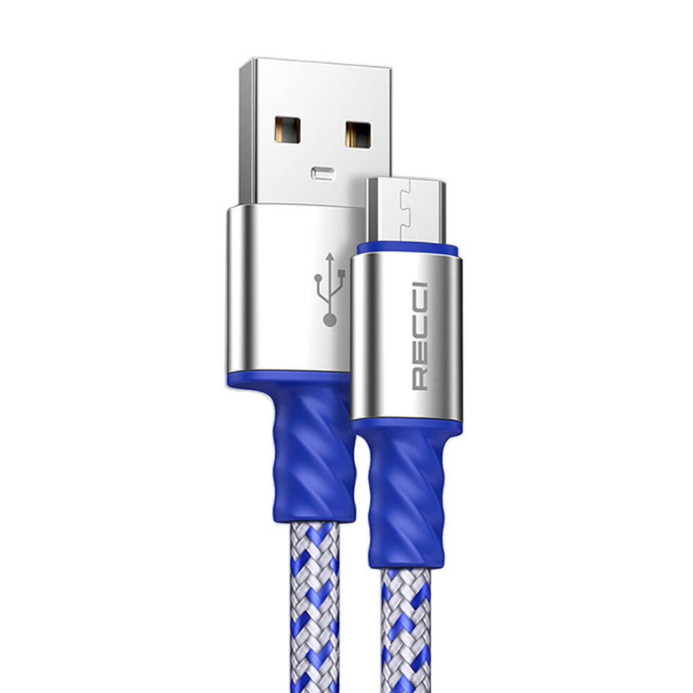 [ZTA107133] Recci RTC-N33M Instant Serisi USB-A to Micro 2.4A Hızlı Şarj Özellikli Şarj ve Data Kablosu 2M