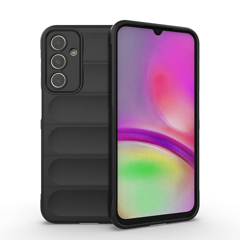[RNZ-TA106918] Samsung Galaxy A25 Uyumlu Kılıf Esnek TPU Oyuklu Arka Yüzey Tasarımlı Zore Etnik Silikon Kapak (Siyah)
