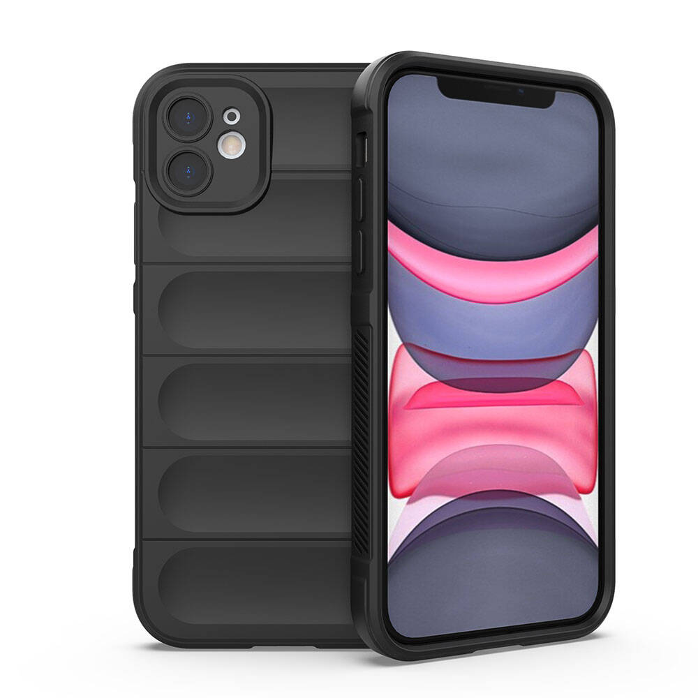 [RNZ-TA106874] Apple iPhone 11 Uyumlu Kılıf Esnek TPU Oyuklu Arka Yüzey Tasarımlı Zore Etnik Silikon Kapak (Siyah)