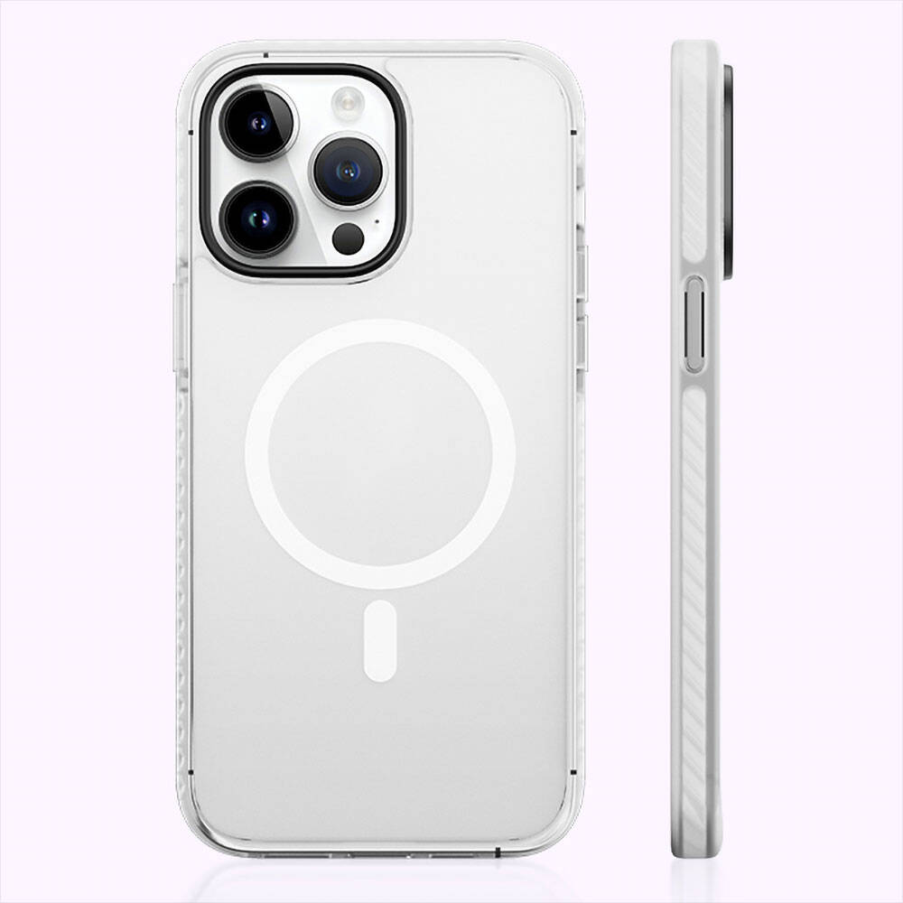 Apple iPhone 14 Pro Max Uyumlu Kılıf M-safe Şarj Özellikli Mat Arka Yüzey Benks Drop Resistance Kapak