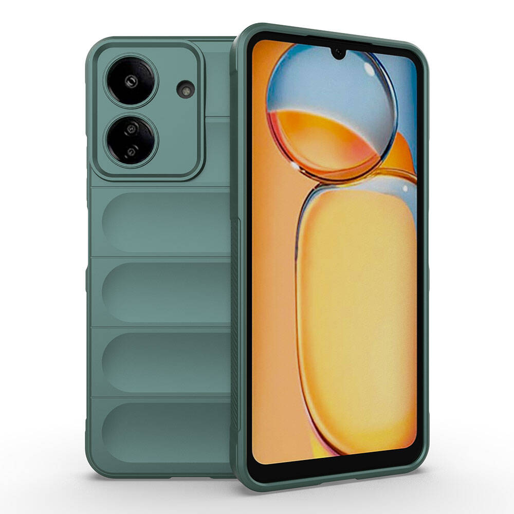 Xiaomi Poco C65 Uyumlu Kılıf Esnek TPU Oyuklu Arka Yüzey Tasarımlı Zore Etnik Silikon Kapak