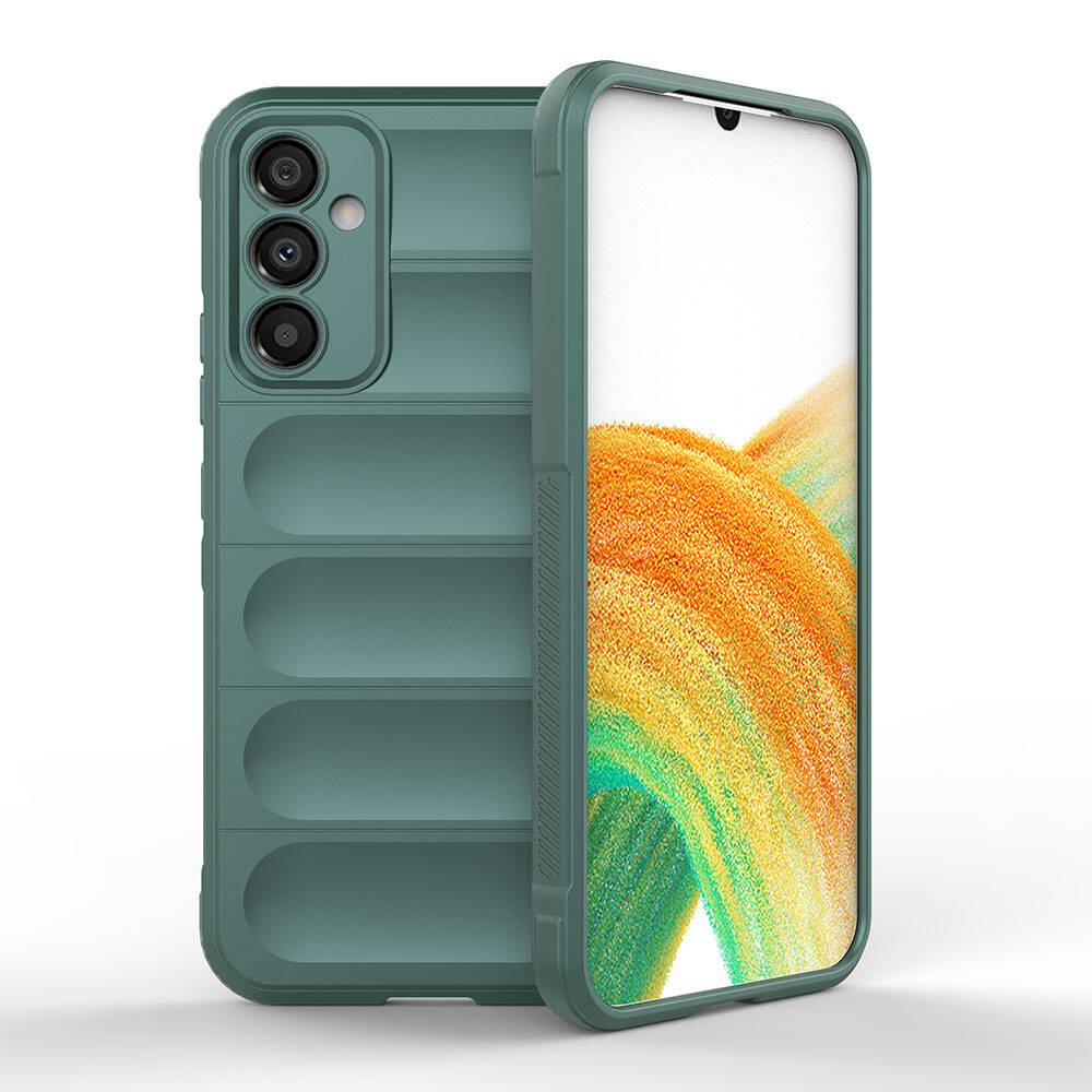 Samsung Galaxy A34 Uyumlu Kılıf Esnek TPU Oyuklu Arka Yüzey Tasarımlı Zore Etnik Silikon Kapak