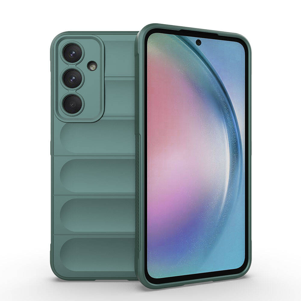 Samsung Galaxy A55 Uyumlu Kılıf Esnek TPU Oyuklu Arka Yüzey Tasarımlı Zore Etnik Silikon Kapak