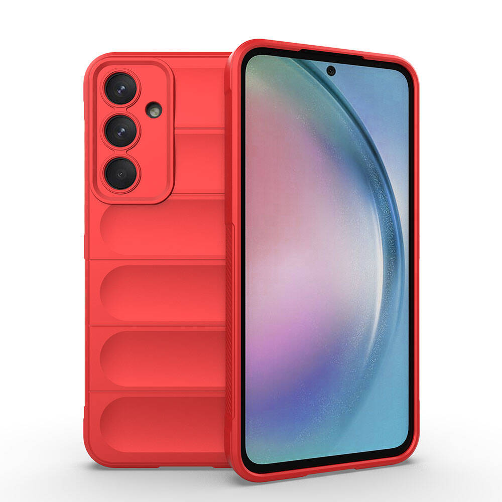 Samsung Galaxy A55 Uyumlu Kılıf Esnek TPU Oyuklu Arka Yüzey Tasarımlı Zore Etnik Silikon Kapak