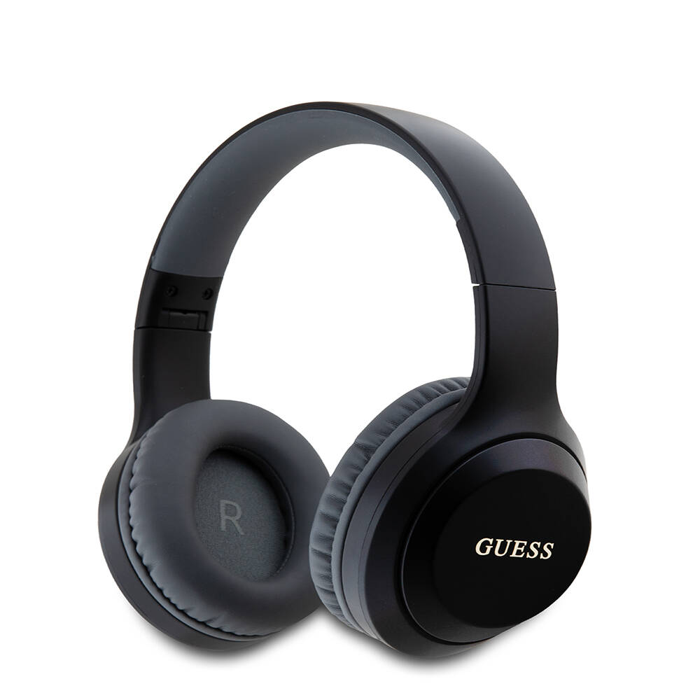 [ZTA107032] Guess Orjinal Lisanslı Katlanabilir Ayarlanabilir Metal Klasik Logolu Kulak Üstü Bluetooth Kulaklık (Siyah)