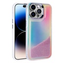 Apple iPhone 14 Pro Max Uyumlu Kılıf Airbagli Renkli Arka Yüzey Boncuk Tasarımlı Zore Kumul Kapak