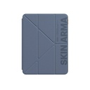 Apple iPad Air 11 2024 Uyumlu Kılıf SkinArma Kabartma Baskı Tasarımlı 360 Tam Koruma Arkası Şeffaf Standlı Gamma Kılıf