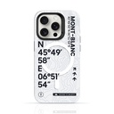 Apple iPhone 14 Pro Max Uyumlu Kılıf M-safe Şarj Özellikli Koordinat Yazı Desenli Benks Summit Serisi Kapak