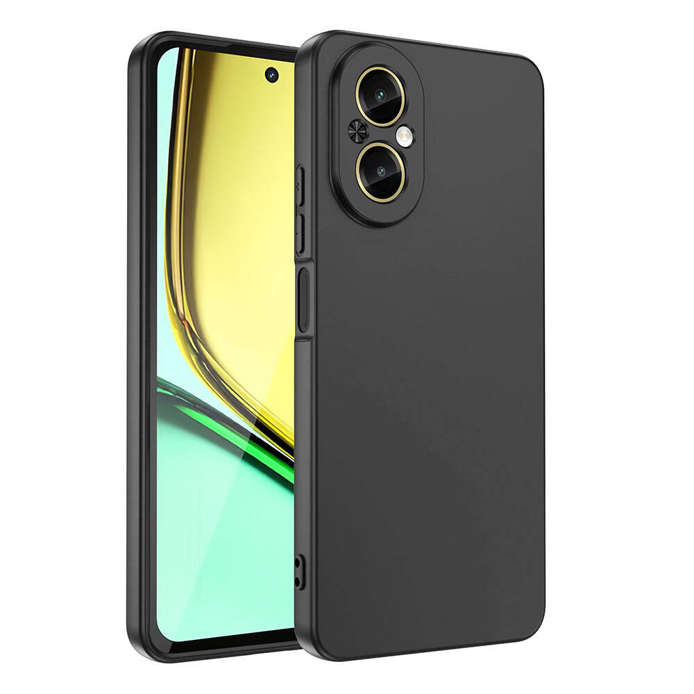 [RNZ-TA107874] Realme 12 Lite Uyumlu Kılıf Zore Mara Lansman Kapak (Siyah)