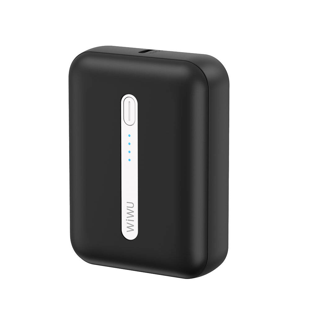 [RNZ-TA108272] Wiwu Wi-P033 LED Işık Göstergeli Taşınabilir Mini Powerbank 10000mAh (Siyah)
