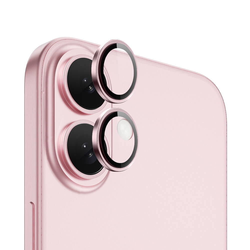 Apple iPhone 16 Plus Uyumlu Wiwu LG-004 PVD Lens Guard Metal Kamera Lens Koruyucu