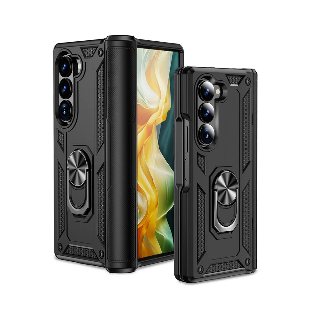 [RNZ-TA108951] Samsung Galaxy Z Fold 6 Uyumlu Kılıf Zore Vega Kapak (Siyah)