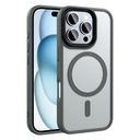 Apple iPhone 16 Pro Uyumlu Kılıf Mat Arka Yüzey Wireless Şarj Özellikli Zore Flet M-safe Kapak