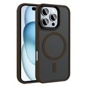 Apple iPhone 16 Pro Max Uyumlu Kılıf Mat Arka Yüzey Wireless Şarj Özellikli Zore Flet M-safe Kapak